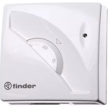 Finder 1T010 termostato ambiente da parete, da 7 a 30 °C, bianco