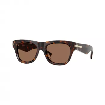 Burberry uomo BE4438U300273 occhiali da sole, montatura havana, lenti marroni sfumate, 53/19/145 mm