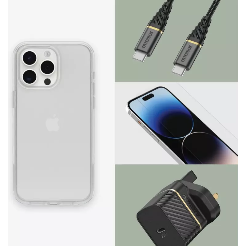 OtterBox Symmetry Clear Cover per iPhone 15 Pro Max – trasparente 77-92664
