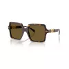 Versace VE4441-108-73 Occhiali da sole donna - Montatura Havana, Lenti marroni, 55mm