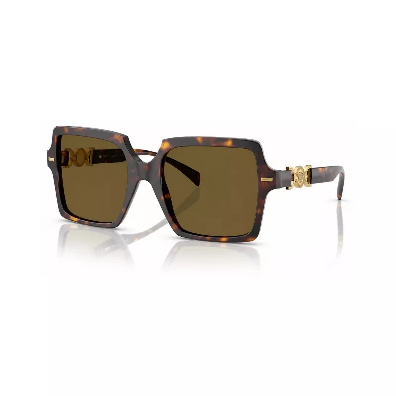 Versace VE4441-108-73 Occhiali da sole donna - Montatura Havana, Lenti marroni, 55mm