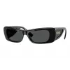 Versace Donna VE4481-GB1-87 Occhiali da sole squadrati, montatura nera, lenti grigie, 54mm