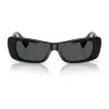 Versace Donna VE4481-GB1-87 Occhiali da sole squadrati, montatura nera, lenti grigie, 54mm