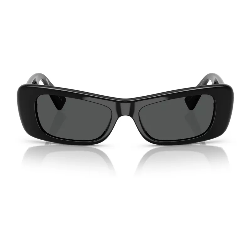 Versace Donna VE4481-GB1-87 Occhiali da sole squadrati, montatura nera, lenti grigie, 54mm