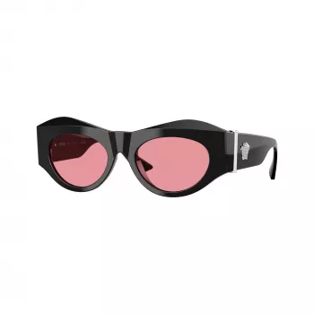 Versace VE4477U 532084 Occhiali da sole donna, montatura Havana, lenti marroni sfumate, 52mm