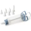 IBILI 104629 Set sac à poche per pasticceria, 18 cm, 6 bocchette in acciaio inox, bianco