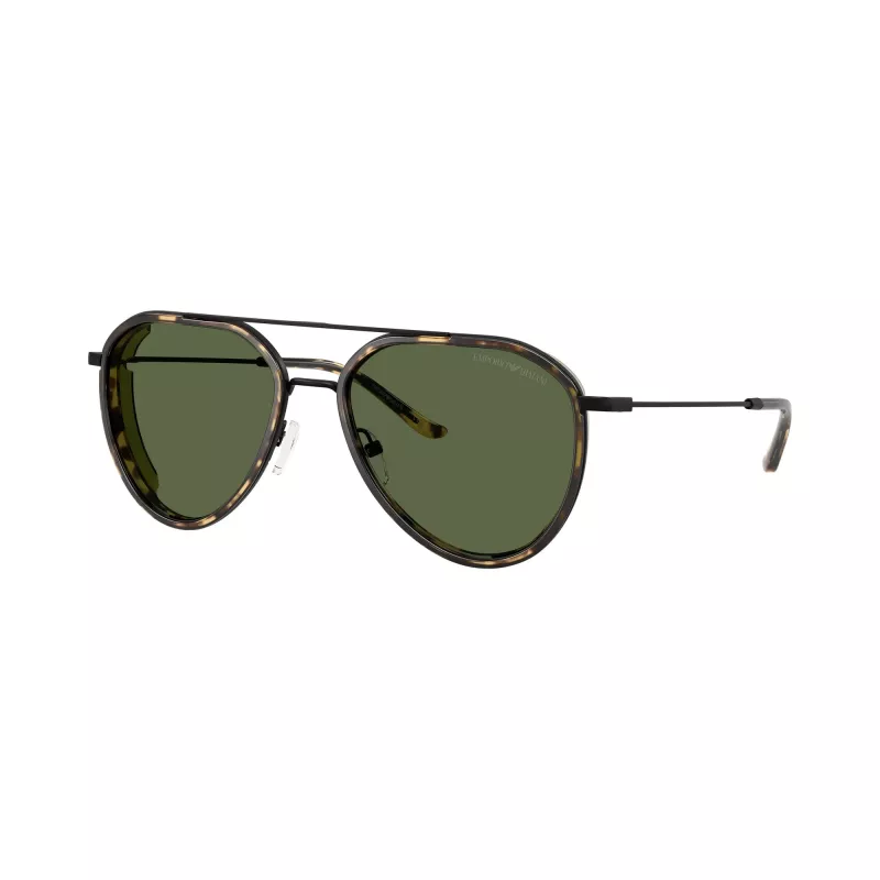 Emporio Armani Occhiali da sole uomo rettangolari EA2163-300171 nero/grigio 56mm