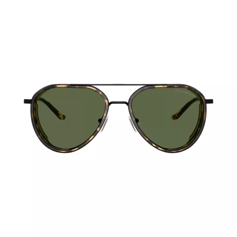 Emporio Armani Occhiali da sole uomo rettangolari EA2163-300171 nero/grigio 56mm
