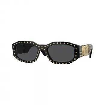 Versace Unisex VE4361 Occhiali da sole – montatura nera, lenti grigie, 53/18/140 mm VE4361-539787
