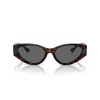 Versace VE4454-542987 occhiali da sole donna cat-eye, havana/grigio scuro, 55mm