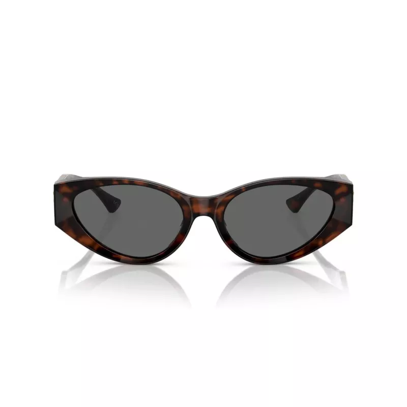 Versace VE4454-542987 occhiali da sole donna cat-eye, havana/grigio scuro, 55mm