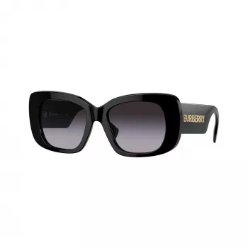 Burberry BE4410-30018G occhiali da sole donna – montatura nera, lenti grigio sfumato, 52mm
