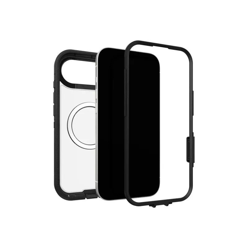 OtterBox Defender Series Pro XT cover posteriore per Apple iPhone Air - compatibile MagSafe, Dark Side (trasparente/nero) 77-98498