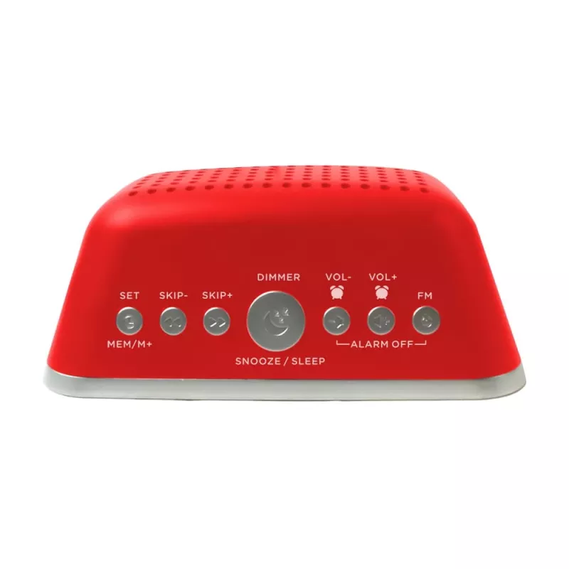 AIWA CRU-19RD Radiosveglia rossa con sintonizzatore FM/AM, doppia sveglia, snooze, sleep timer, display LED, batteria di backup