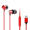 AIWA ESTM-50USB-C/RD Auricolari stereo In-Ear con microfono, USB, rosso