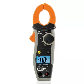 HT Instruments HT4011 Pinza amperometrica digitale CAT III 600V, 4000 count, tensione AC/DC, resistenza, capacità, frequenza, test diodi e continuità, apertura pinza 30mm 1009820