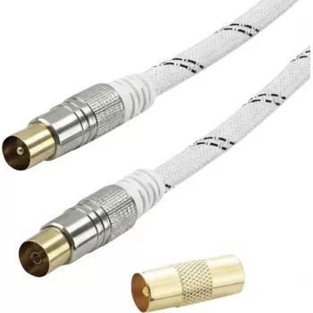 Vivanco Cavo di collegamento antenna SAT 3 m bianco (VVACABMF300HQW)