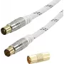 Vivanco Cavo di collegamento antenna SAT 3 m bianco (VVACABMF300HQW)
