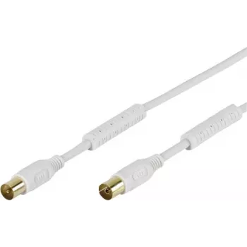 Vivanco Cavo di collegamento antenna SAT 10 m bianco (VVAN100FEDBGW)