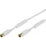 Vivanco Cavo di collegamento antenna SAT 10 m bianco (VVAN100FEDBGW)