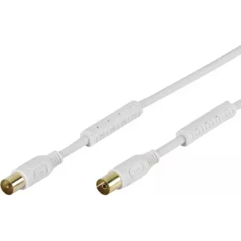 Vivanco Cavo di collegamento antenna SAT 3 m, bianco VVAN30FEDBGW