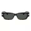 Versace Donna VE4465-545687 Occhiali da sole, montatura nera, lenti grigio scuro, 54mm