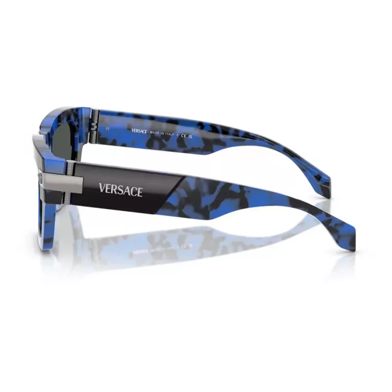Versace VE4464-545887 Occhiali da sole donna a occhio di gatto, nero/grigio, 55mm