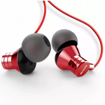 AIWA ESTM-50RD Auricolari in-ear stereo con microfono, rosso