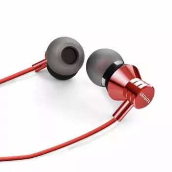 AIWA ESTM-50RD Auricolari in-ear stereo con microfono, rosso