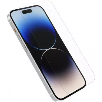 OtterBox Trusted Glass Pellicola protettiva per Apple iPhone 14 Pro Max – vetro temperato, chiaro, durezza 9H, antimicrobico, oleofobico, installazione semplice con Screen Machine 77-88923
