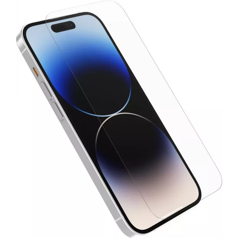 OtterBox Trusted Glass Pellicola protettiva per Apple iPhone 14 Pro Max – vetro temperato, chiaro, durezza 9H, antimicrobico, oleofobico, installazione semplice con Screen Machine 77-88923