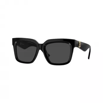 Burberry BE4419-300187 Occhiali da sole donna, montatura nera, lenti grigie, 54mm