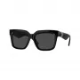 Burberry BE4419-300187 Occhiali da sole donna, montatura nera, lenti grigie, 54mm