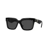 Burberry BE4419-300187 Occhiali da sole donna, montatura nera, lenti grigie, 54mm