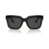 Burberry BE4419-300187 Occhiali da sole donna, montatura nera, lenti grigie, 54mm