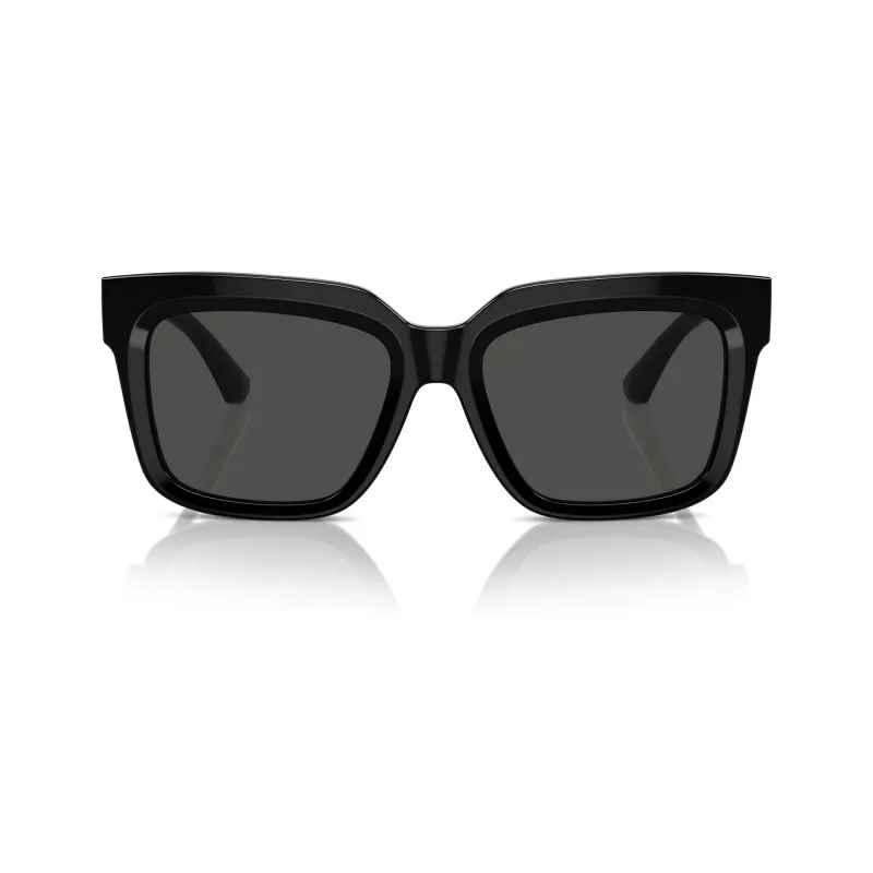 Burberry BE4419-300187 Occhiali da sole donna, montatura nera, lenti grigie, 54mm