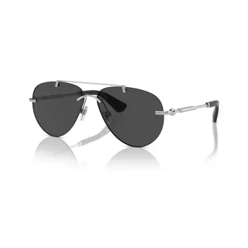 Burberry BE31511316876 Occhiali da sole donna a goccia, montatura dorata, lenti marroni sfumate, 60mm