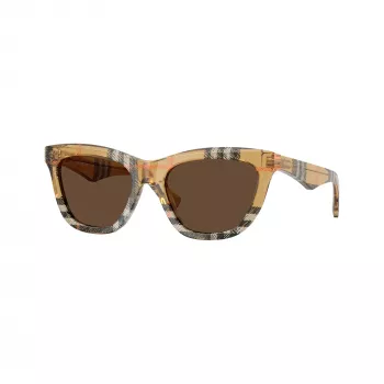 Burberry BE4435-414673 Occhiali da sole donna, montatura nera, lenti grigio scuro, 53/18/140 mm