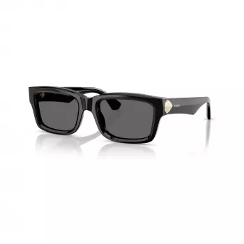 Burberry BE4443-300187 Occhiali da sole donna, montatura nera, lenti grigie, 55/20/145 mm