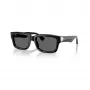 Burberry BE4443-300187 Occhiali da sole donna, montatura nera, lenti grigie, 55/20/145 mm