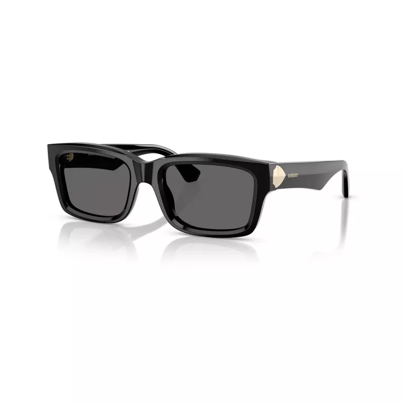 Burberry BE4443-300187 Occhiali da sole donna, montatura nera, lenti grigie, 55/20/145 mm