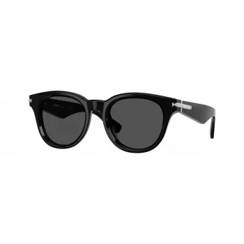Burberry BE4439F300187 occhiali da sole uomo, quadrati, acetato, nero/grigio scuro, 51-21-145 mm