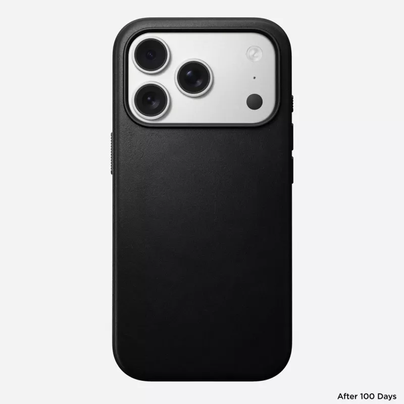 NOMAD Modern custodia in pelle per iPhone 17 Pro MagSafe nero