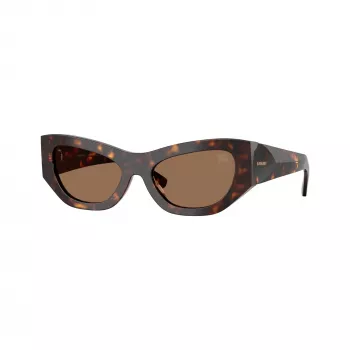Burberry BE4450U300273 occhiali da sole donna, montatura dark havana, lenti marroni sfumate, 54-19-140 mm