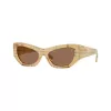 Burberry donna BE4450U415773 occhiali da sole squadrati, Havana/marrone sfumato, 54mm