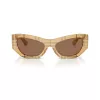 Burberry donna BE4450U415773 occhiali da sole squadrati, Havana/marrone sfumato, 54mm