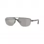 Burberry BE3164-13166G occhiali da sole uomo pilot, montatura nera, lenti grigie sfumate, 62mm