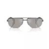 Burberry BE3164-13166G occhiali da sole uomo pilot, montatura nera, lenti grigie sfumate, 62mm