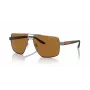 Armani Exchange AX2037S 600383 occhiali da sole uomo Polarized Pilot, nero opaco/grigio, 60mm