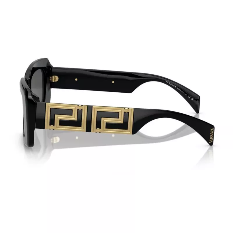 Versace VE4444UGB187 occhiali da sole donna Cat-Eye, montatura nera, lenti grigie Gradient, 54mm